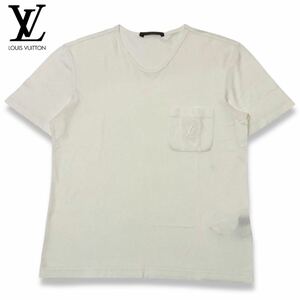 45 国内正規品 LOUIS VUITTON ルイ・ヴィトン LV LOGO POCKET S/S T-shirt LV モノグラム ポケット Tシャツ クルーネック カットソー XS