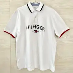 トミーヒルフィガー ポロシャツ 半袖 メンズ 大きいサイズ XL 白 ホワイト