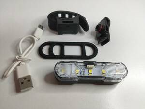 ★自転車 テールライト 白 USB 充電式 COBライト 30ルーメン 防水 高輝度 サイクリング フラッシュ 白色灯