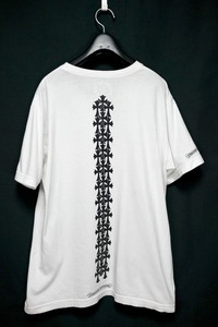 CHROME HEARTS Cemetery Cross Tire Track Tee クロムハーツ セメタリークロスタイヤトラック Tシャツ ポケット プリント ホワイト Lサイズ