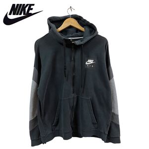 NIKE AIR スウェットジップアップパーカー USA古着 洗濯済 ナイキ zipup sweatparka スポーツブランド アメリカ古着 plywood 2315