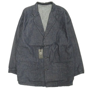 未使用品 24ss ポータークラシック Porter Classic DENIM WIDE JACKET デニム ワイド ジャケット 8.5oz カバーオール ブルゾン M ネイビー