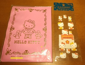 ＊激レア＊稀少＊2000年・2001年＊ハローキティ＊HELLO KITTY＊平成レトロ＊27周年記念ブックカバー＊フロッキーシール＊サンリオ