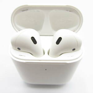T1376☆Apple AirPods エアポッズ【充電ケース 第2世代 A1938・ イヤホン 第2世代 A2032 A2031】ワイヤレス 動作確認後初期化済み 中古品