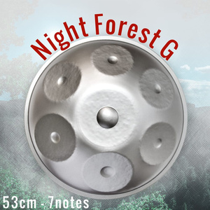 送料無料 ハンドパン スチールパン 打楽器 パーカッション Night Forest G(53cm 7notes) ソフトケース付属 民族楽器