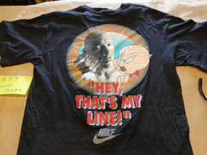 1992　Vintage NIKE T-shirts　Air Jordan 7 looney tunes【thats all folks】　銀タグ　米国製　size　XL 　