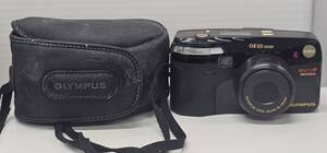 M-7713　【同梱不可】980円～ 現状品　OLYMPUS OZ120 ZOOM 35-120ｍｍ　フィルムカメラ　コンパクト　ブラック　通電未確認　ケース付き