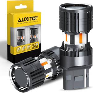 AUXITO t20 led ウインカー 兼 T20ピンチ部違い T20 LED ウィンカーバルブ 最新型 冷却ファン搭載 T20 シングル テールランプ 2個セット 