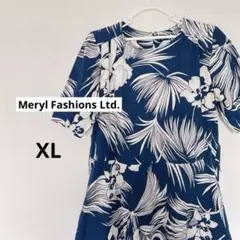 Meryl Fashions Ltd. 花柄ワンピース レトロ アメリカ古着