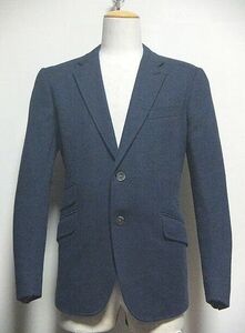 極上:ポールスミス(Paul Smith LONDON).ストレッチ ウール ジャージー 2B ジャケット L(紺/本切羽/肩45幅52/トラッド/モッズ/スーツ)