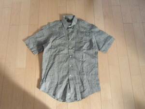 Ermenagildo Zegna LINEN SHIRT grey ゼニア リネン 麻 シャツ L