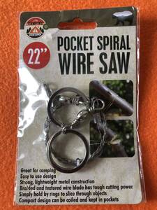 POCKET SPIRAL WIRE SAWポケット ワイヤー ソー 携帯ノコギリ鋸 震災地震水害災害用として備えておくのをお勧めします