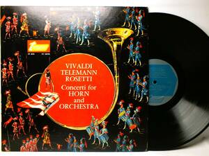 LP TV 34078S VIVALDI TELEMANN ROSETTI CONCERTI FOR HORN AND ORCHESTRA 【8商品以上同梱で送料無料】