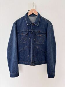 濃紺◎ 70s WRANGLER USA製 24MJZ デニムジャケット 42 ビンテージ ☆ 50s 60s Levi