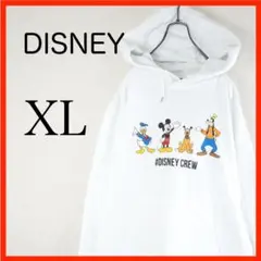 ★美品★DISNEY　パーカー　白　XL　トレーナー　スウェット