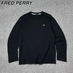 FRED PERRY 鹿の子 ロンT ロゴ刺繍 カットソー フレッドペリー