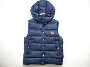 サイズ3■新品 本物保証■モンクレール BILLECARTビルカール/フード付きダウンベスト/ジレ/DOWN VEST/メンズ/MONCLER/74H/ネイビー系