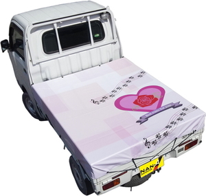 送料込◆日本製◆軽トラック用 DESIGNERS SHEET デザイナーズ シート レッドローズ(花言葉　赤いバラ)　RR-1(北海道・沖縄・ 離島は送料別)