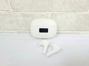 きこエール●集音器 ワイヤレス イヤホン スリットイヤーピース付 ノイズリダクション機能 充電式 簡単操作/ホワイト/1円スタート/XB