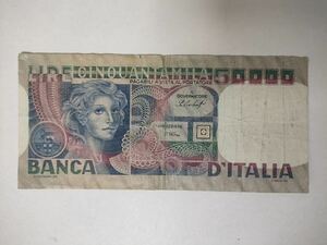 70.旧札イタリア1枚1977年 旧紙幣 WORLD Money