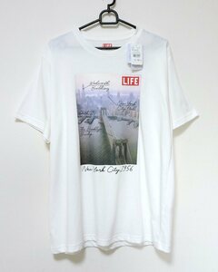 未使用　LIFE　ライフマガジン　Tシャツ　XL　白