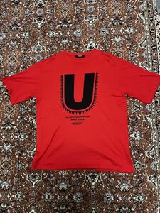 アンダーカバー　UNDERCOVER U ロゴプリント Tシャツ 赤　XL