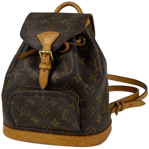 ルイ・ヴィトン Louis Vuitton ミニ モンスリ バックパック デイパック リュック モノグラム ブラウン M51137 レディース 【中古】