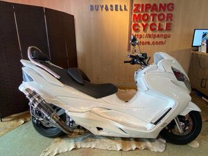 □ SKY WAVE JBK-CJ45A スズキ スカイウェイブ フルカスタム 250cc 24036km パールホワイト 自賠R6.5 ビクスク 実動! バイク 札幌発★