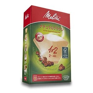 メリタ (Melitta) コーヒーフィルターペーパー 2~4杯用 アロマジック FSCミックス 1×2 ナチュラルブラウン 100枚入 PA 1×2G