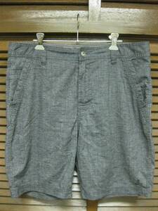 prAna Furrow Short 8 Inseam Black Herringbone W３３ USED プラナ アウトドア