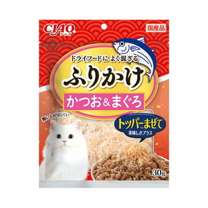 （まとめ買い）いなばペットフード CIAO ふりかけ かつお＆まぐろ 30g 猫用おやつ 〔×10〕