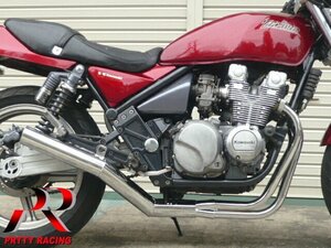 KAWASAKI ゼファー400 /χ ショート管 70π マフラー メッキ フランジ有