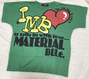 新品　ドルマン　160 グリーン　半袖Tシャツ　バルーンプリント　緑