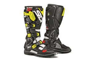 MXブーツ SIDI CROSSFIRE3 WH/BK/F.YL 8.5/42 (26.0~26.5) フラット モトクロス 正規輸入品