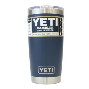 121438k4 展示未使用品 YETI イエティ RAMBLER 20オンス タンブラー ネイビー アウトドア キャンプ用品 水筒 Iア3