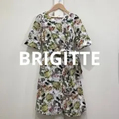 東京スタイル BRIGITTE ブリジット 花柄 ワンピース 半袖 膝丈 綿