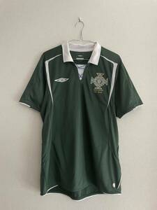 A8/205★レア★美品★125周年★アンブロ UMBRO 北アイルランド代表 Northern Ireland 05 Home ユニフォーム No18☆M