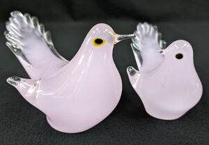 W710 【Multi Glass マルティグラス ピンク鳩2点 ビンテージ】/60