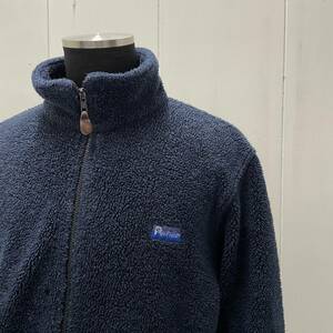 USA古着 90s Penfield ボア フリース ジャケット アメリカ製 Mサイズ 紺 ネイビー フルジップ ペンフィールド ヴィンテージ オールド 年代 