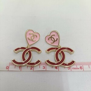 1円 シャネル CHANEL ピアス B24A アクセサリー ココマーク ハート ゴールド