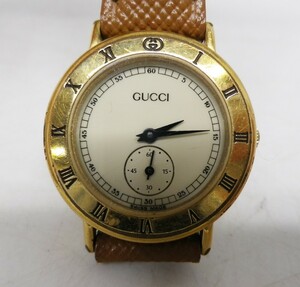 33●a084☆中古品　レディース腕時計　グッチ　3000.2.L　秒針付き　クォーツ　0452185　キズ・スレ多い　GUCCI　現状渡し