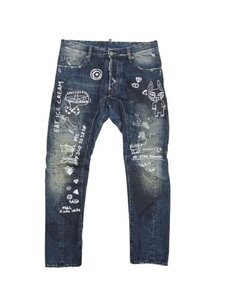 ディースクエアード2 ペイントダメージ デニム パンツ 15年モデル サイズ46 S71LA0926 ジーンズ DSQUARED2 中古品[C138L063]