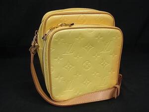 1円 LOUIS VUITTON ルイヴィトン M91075 モノグラムヴェルニ ウースター クロスボディ ショルダーバッグ ライムイエロー FK1099