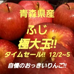 ★期間限定★青森県産 ふじ りんご 極大玉 6~8玉 ⑭