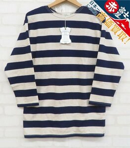 8T2192/未使用品 WAREHOUSE 4051 3/4 Sleeve 2Inch Border Tee ウエアハウス ボーダーＴシャツ