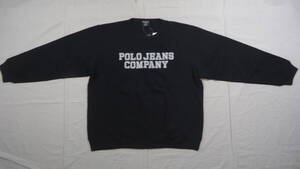 POLO JEANS CO. RALPH LAUREN 旧モデル トレーナー 黒 XL 半額50%off ポロジーンズ ラルフローレン レターパックプラス おてがる配送ゆうパ