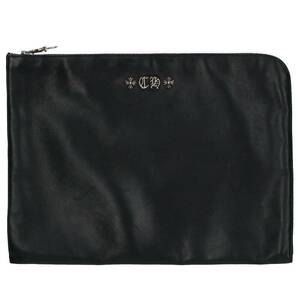 クロムハーツ Chrome Hearts CHプラスLジップレザー書類ケースクラッチバッグ 中古 SS07