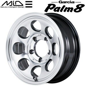 MID Garcia Palm8 ホイール1本 メタリックグレー/ポリッシュ 6.0J-16inch 5H/PCD139.7 inset-5