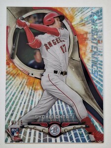 2018 Bowman High Tek #PY-SO SHOHEI OHTANI RC 19/25 Ocean Blue PYROKTEKNICS Los Angeles Angels