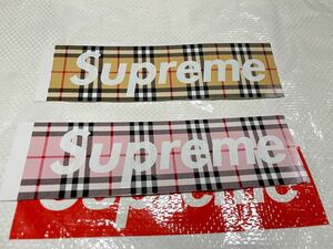 【2枚セット】 supreme sticker シュプリーム ステッカー 2022ss spring summer 春夏 boxlogo ボックスロゴ シール Burberry バーバリー